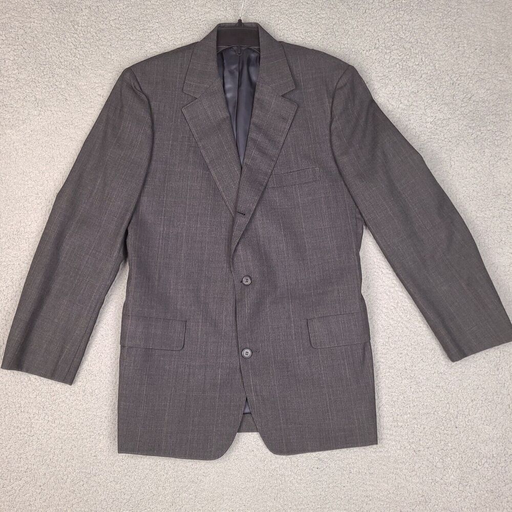 Brooks‎ Brothers Blazer Mens 41 Long Gray Wool Plaid Jacket Sport Coat USA Made